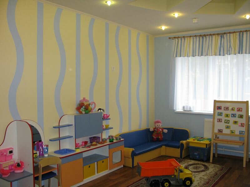 Покраска Стен В Детском Саду Фото