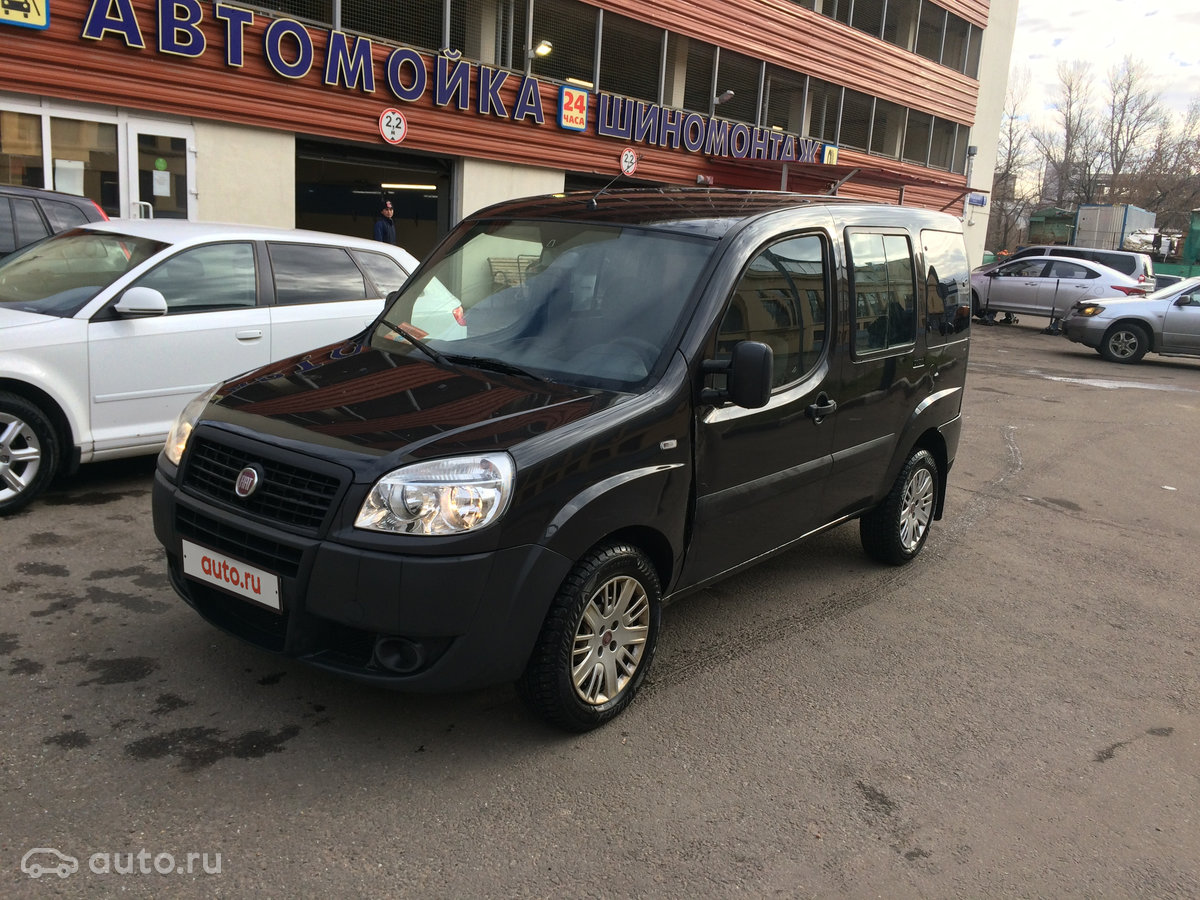 Fiat Doblo II1.4 MT 95 л.с. бензин, передний привод, компактвэн, чёрный