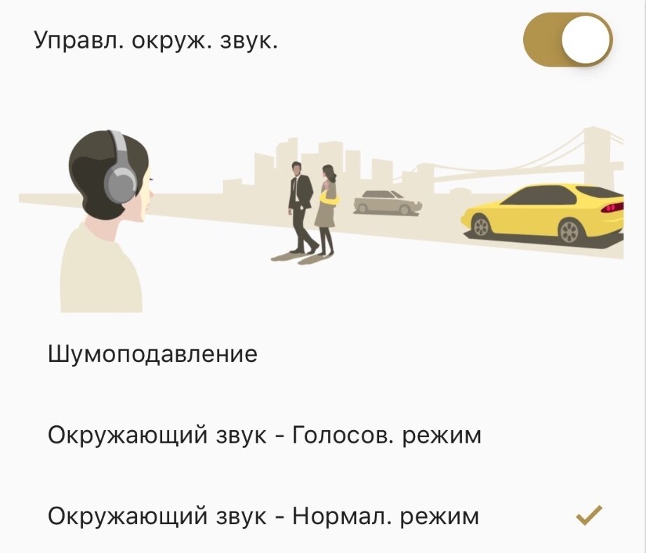 На картинках в приложении наглядно показано, как работают режимы шумоподавления