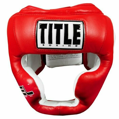 фото Шлем боксерский title gel world full face training headgear, размер m, красный title boxing