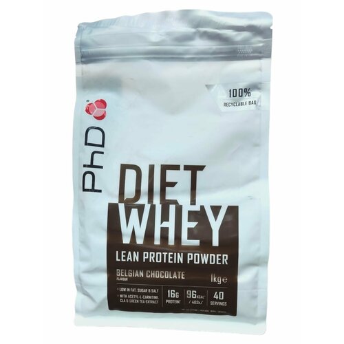 фото Протеин для вегетарианцев phd nutrition diet whey lean protein powder 1000 г, бельгийский шоколад