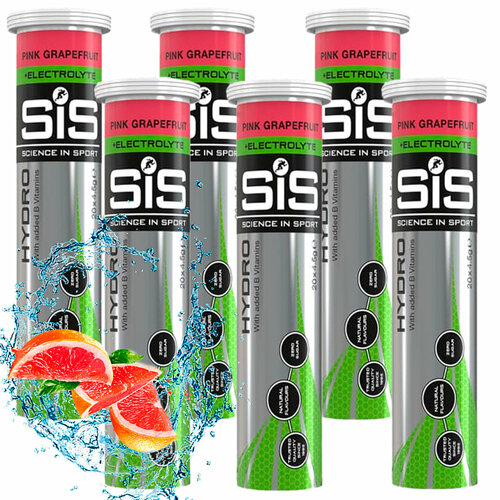 фото Изотоник science in sport (sis) go hydro tablet 20s 6 x 20 таблеток, розовый грейпфрут