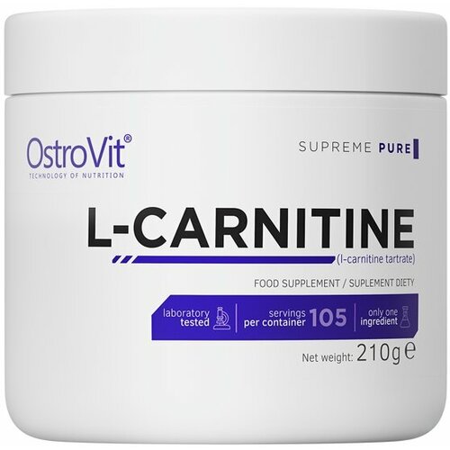 фото Л-карнитин (l-сarnitine) ostrovit supreme pure l-сarnitine (210 г)