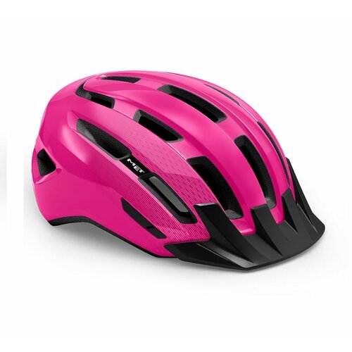 фото Велошлем met downtown helmet (3hm131ce00) 2022, цвет розовый, размер шлема s/m (52-58 см)