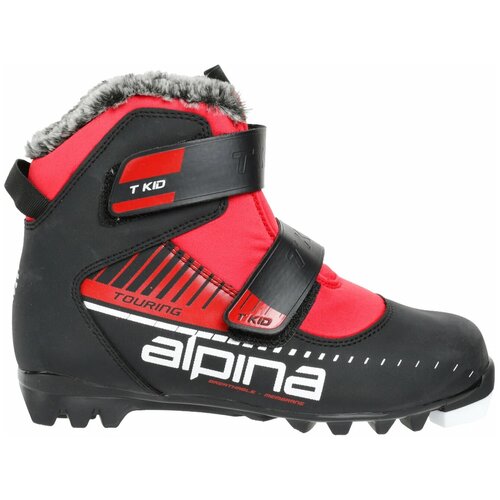 фото Лыжные ботинки alpina t kid 2021-2022, р.3.5, black/white/red