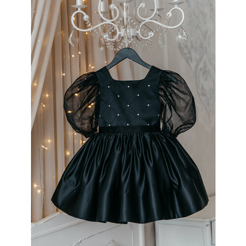 фото Платье, размер 122-128, черный ип юрк-бадретдинова а. в.