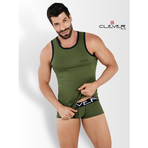 фото Майка clever moda, размер s, хаки