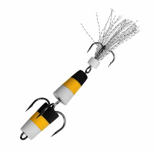фото Приманка джиговая флажок № 11, белый, желтый, черный нет бренда