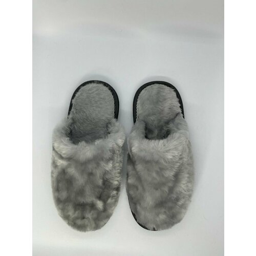 фото Тапочки original fur company, размер 34, серый