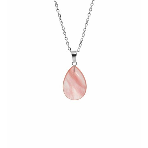 фото Подвеска silvarie, искусственный камень, халцедон, розовый, серебряный