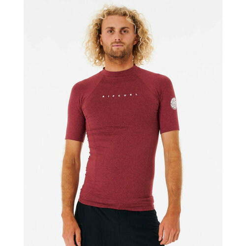 фото Гидромайка; м; dawn patrol perf s/s uv; цвет 8955 maroon marle; размер s rip curl