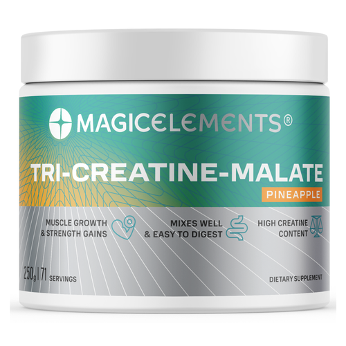 фото Креатин magic elements tri-creatine-malate jar, ананас, 250 гр.