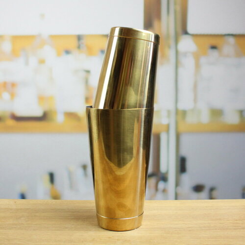 фото Шейкер urban bar ginza с утяжелителями золото