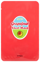 APIEU Тканевая маска с экстрактом грейпфрута Grapefruit & Sparkling Sheet Mask