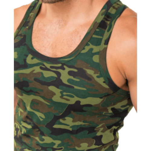 фото Майка, размер 50, зеленый, коричневый армейские сухие пайки