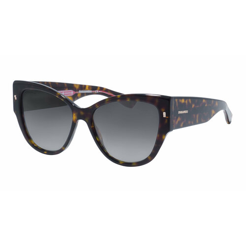 фото Солнцезащитные очки dsquared2, кошачий глаз, оправа: пластик, для женщин, черный