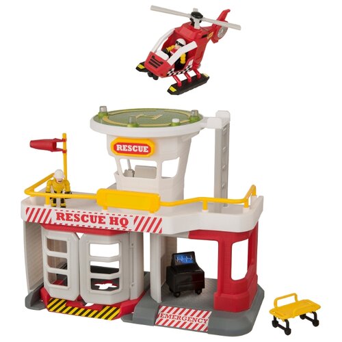 фото Hti игровой набор спасательная станция мчс teamsterz: air rescue hq 1416247 белый/красный