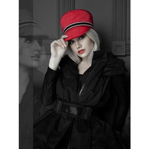 фото Кепка valiosa кепи дизайнерское, размер 55-57, красный