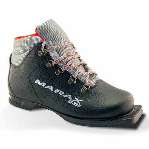 фото Ботинки лыжные мх 330 кожа черный new р. 33 marax