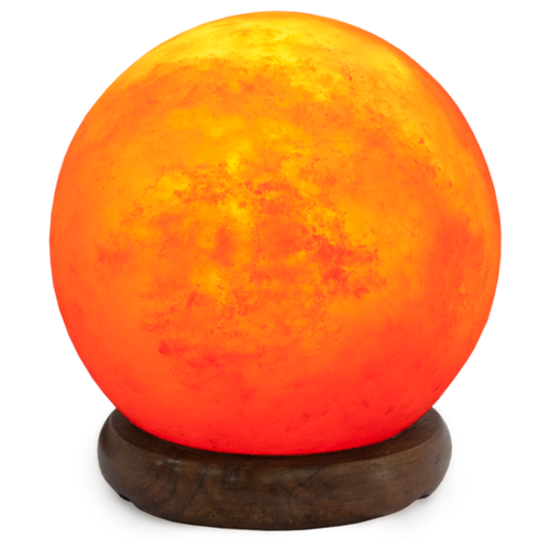 фото Солевая лампа stay gold сфера 2-3 кг (с диммером), 15 вт, цвет арматуры: коричневый
