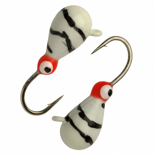 фото Мормышка вольфрамовая condor капля с ушком d 4,0 мм вес 1,04 гр обмазка жучок фосфор винт 10 шт