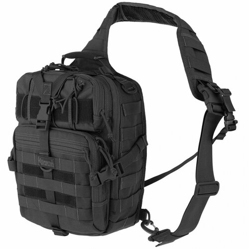 фото Тактический мужской однолямочный рюкзак maxpedition malaga gearslinger (черный)