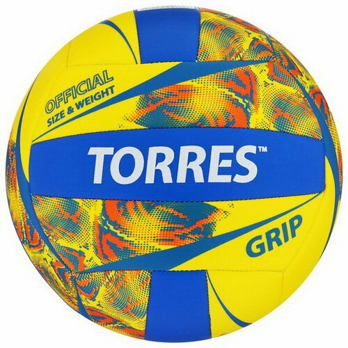 фото Мяч волейбольный grip y, tpu, машинная сшивка, 18 панелей, р. 5 torres