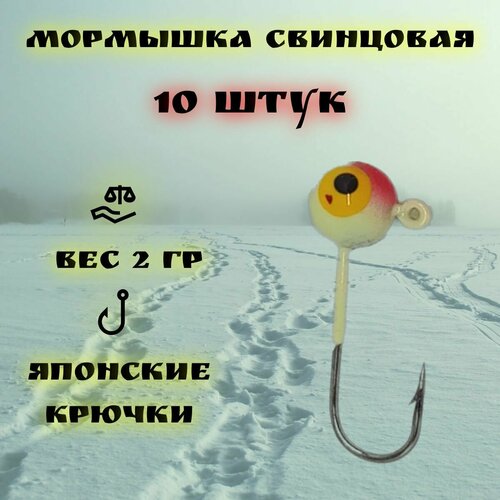 фото Мормышки для зимней и летней рыбалки, свинцовые, набор 10 штук skyfish