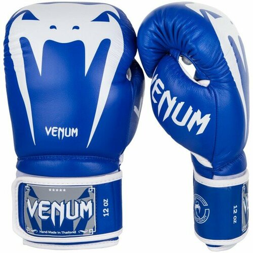 фото Перчатки боксерские giant 3.0 blue/white nappa leather, 12 унций venum