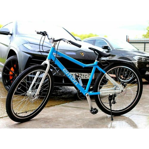 фото Велосипед горный richiesto tt072/7s 26" алюминиевая рама спортивный горный для активного отдыха взрослый мужской женский подростковый, синий