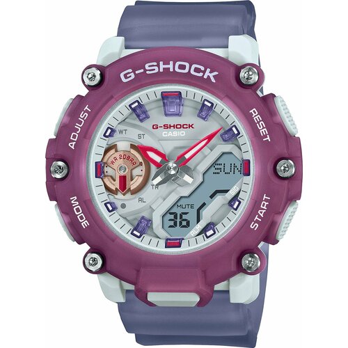 фото Наручные часы casio g-shock gma-s2200pe-6a, серый, фиолетовый