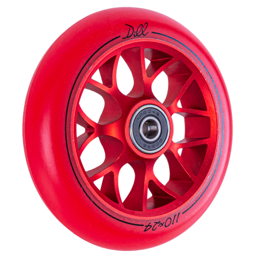 фото Колесо для трюкового самоката techteam x-treme 110*24мм, dill, red