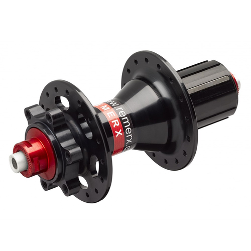 фото Втулка задняя, под кассету 10/11 скоростей, disk-brake, под эксцентрик, 32 отв, ширина 135 мм, диск на 6 болтов, подшип. пром, черная remerx