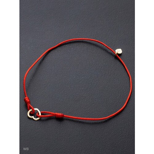 фото Красная нить браслет на руку женский с серебряной подвеской "сердце" ангельская925 500321kl_red