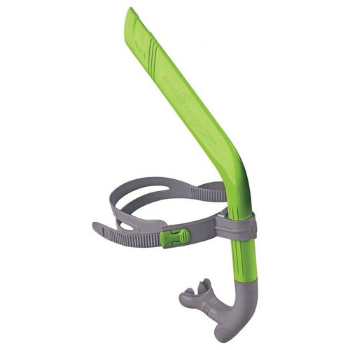 фото Трубка для плавания mad wave pro snorkel junior, зеленый/серый m0777 02 0 10w