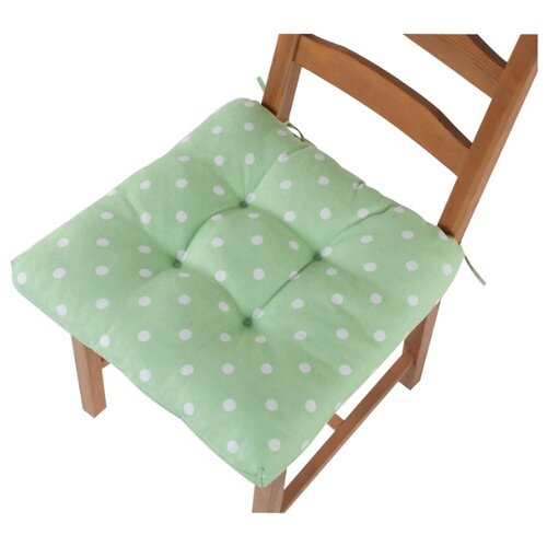 фото Подушка на стул guten morgen сидушка толстушка горох, 40 x 40 см зеленый