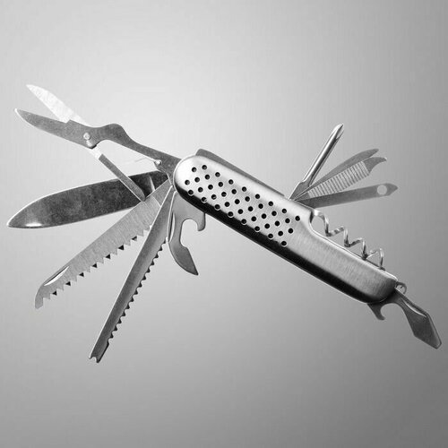 фото Нож швейцарский дорожный 11в1 рукоять перфорированная китай