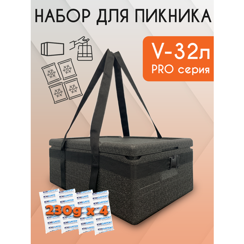 фото Набор для пикника 46 pro 230х6 (термоконтейнер 46л, сумка-переноска, гелевый аккумулятор холода 230 г- 6 шт.) termobox.ru