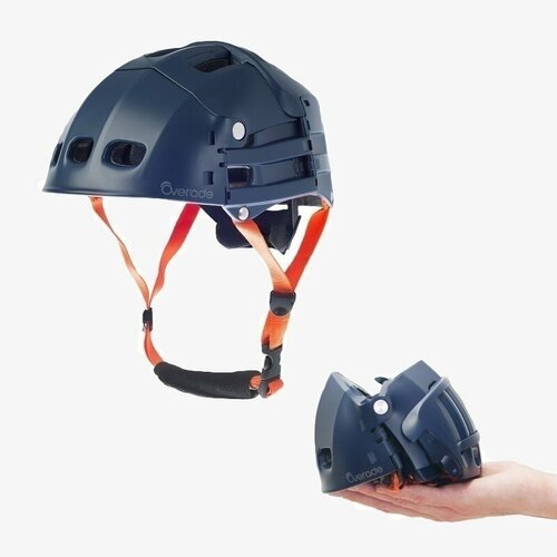 фото Велошлем складной overade plixi fit, защитный велосипедный шлем, синий, размер s/m