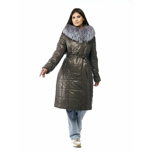 фото Куртка prima woman, размер 56, бежевый