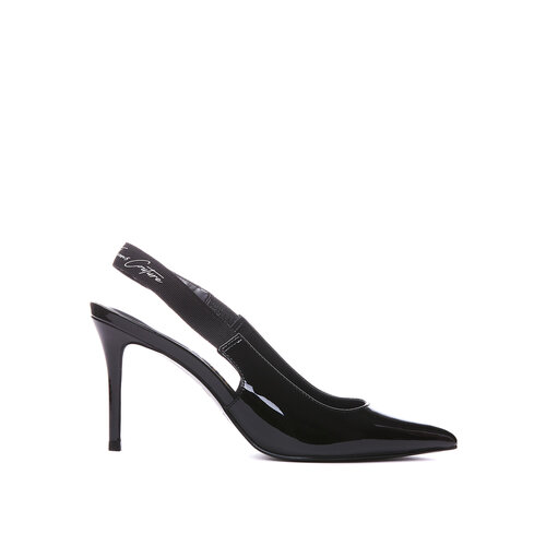 фото Туфли слингбэки versace, лакированные, размер 39, черный