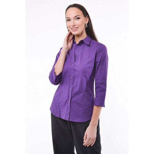фото Рубашка gabriela, повседневный стиль, размер 44, фиолетовый