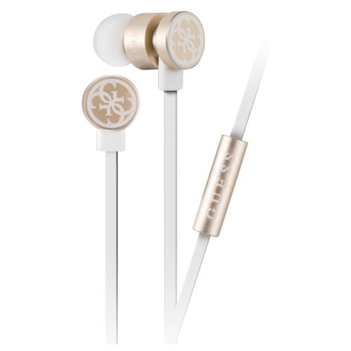фото Наушники guess in-ear headphones white/gold