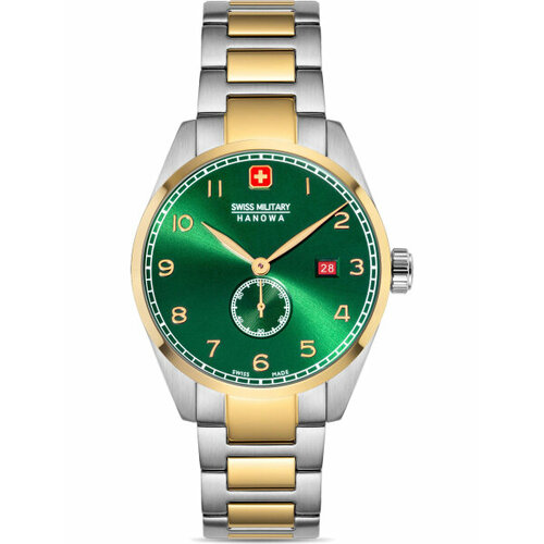 фото Наручные часы swiss military hanowa, зеленый, серебряный
