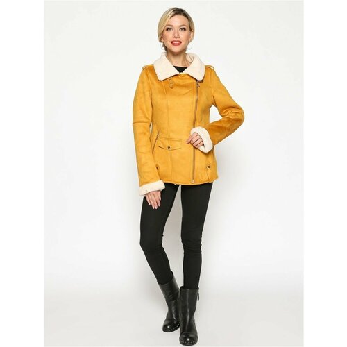 фото Куртка prima woman, размер 44, белый, желтый