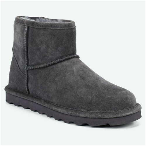 фото Угги женские bearpaw 2130w alyssa charcoal замшевые зимние с мехом серые (38)