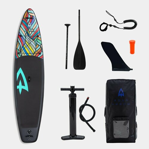 фото Sup доска надувная aqua arrow 11.4 art coral gladiator