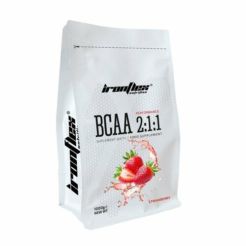 фото Ironflex bcaa performance 2-1-1 - 1000g (клубника)