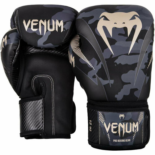 фото Боксерские перчатки venum impact 10oz камуфляж, бежевый