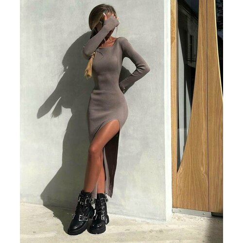 фото Платье размер onesize, коричневый, бежевый madi shop